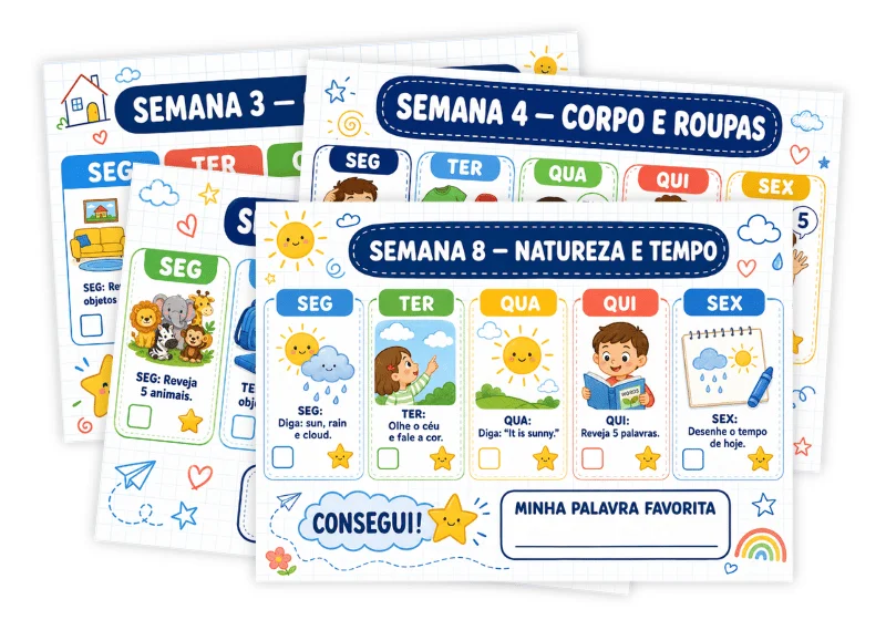 Bônus 5 — Plano de Revisão Divertido: 10 Semanas de Inglês em Casa